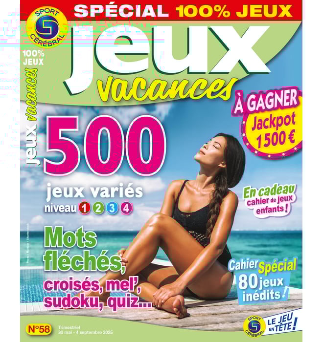 Jeux Vacances Spécial 100% Jeux Jeux Vacances Spécial 100% Jeux
