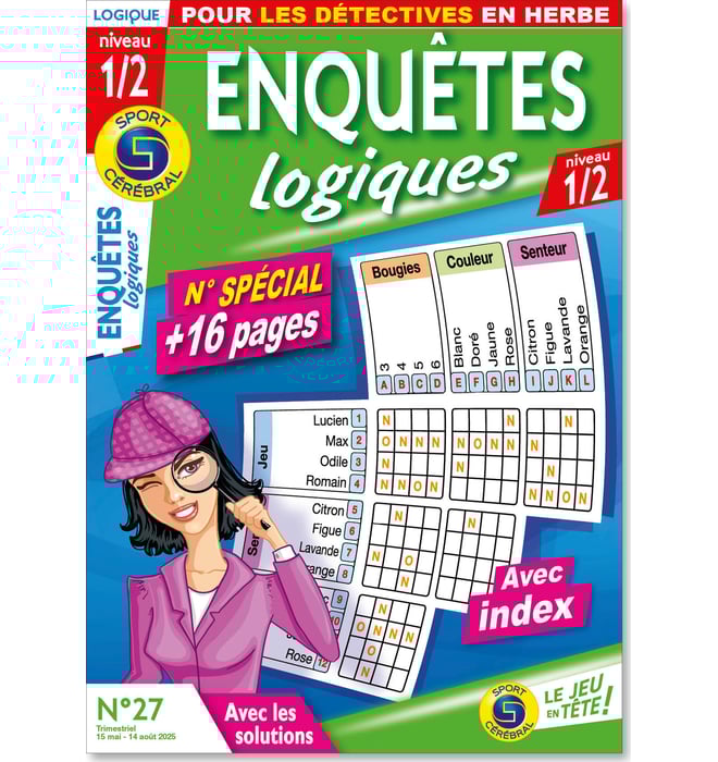 Enquêtes logiques niveau 1/2 Numéro 27 Enquêtes logiques niveau 1/2 Numéro 27