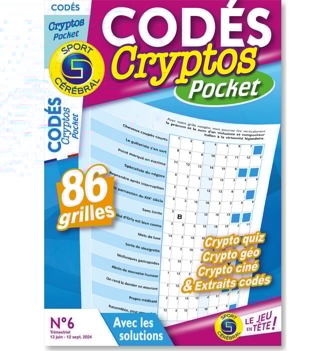 Codés Cryptos Pocket Numéro 6 Codés Cryptos Pocket Numéro 6