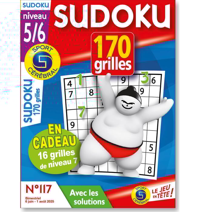 Sudoku 170 Grilles niveau 5/6 Numéro 117 Sudoku 170 Grilles niveau 5/6 Numéro 117