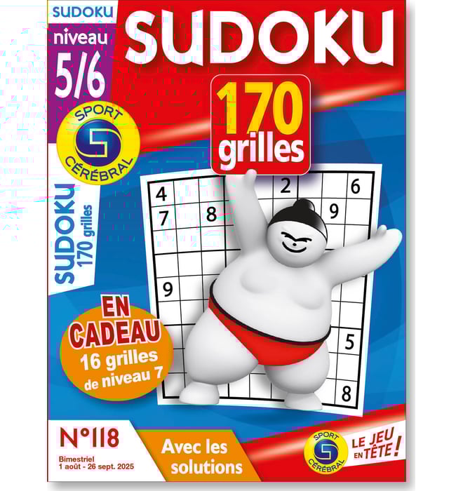 Sudoku 170 Grilles niveau 5/6 Numéro 118