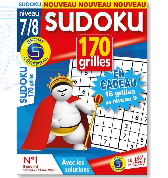 Sudoku 170 Grilles niveau 7/8 Numéro 1 Sudoku 170 Grilles niveau 7/8 Numéro 1