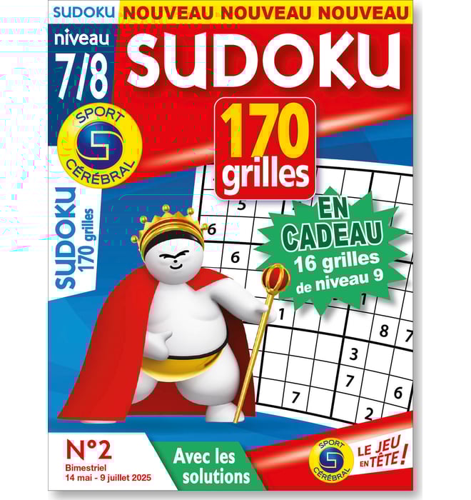 Sudoku 170 Grilles niveau 7/8 - Abonnements