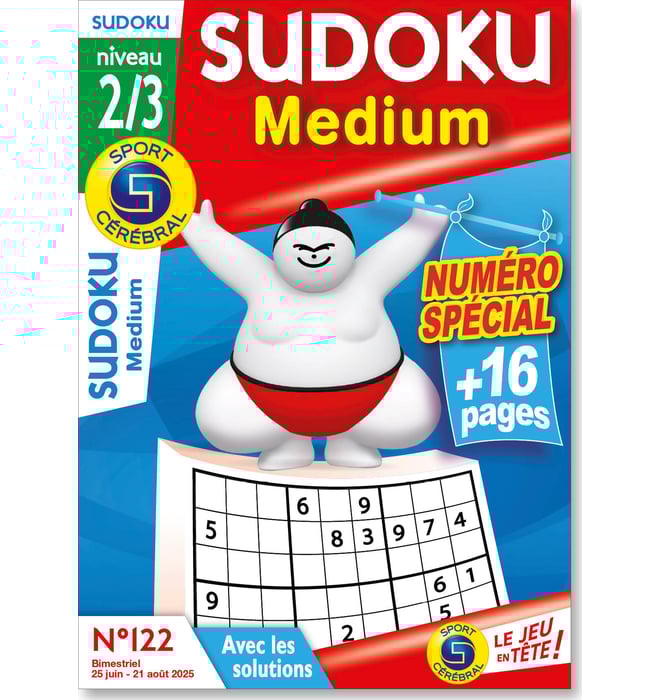 Sudoku Medium Numéro 122 Sudoku Medium Numéro 122