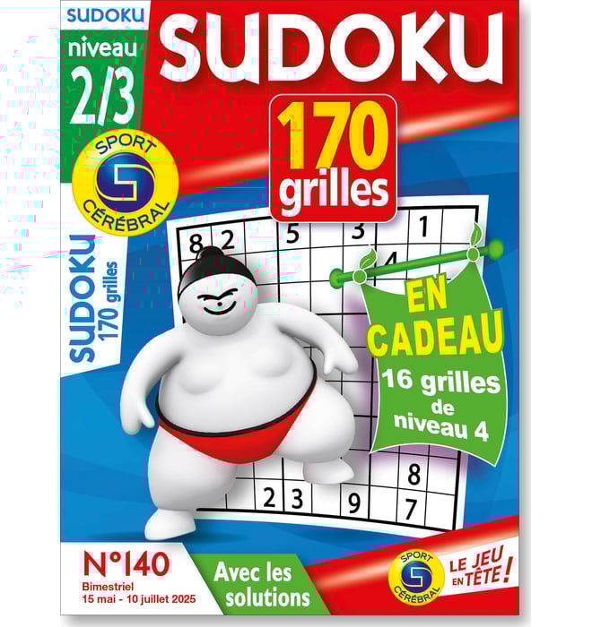 Sudoku 170 Grilles niveau 2/3 Sudoku 170 Grilles niveau 2/3