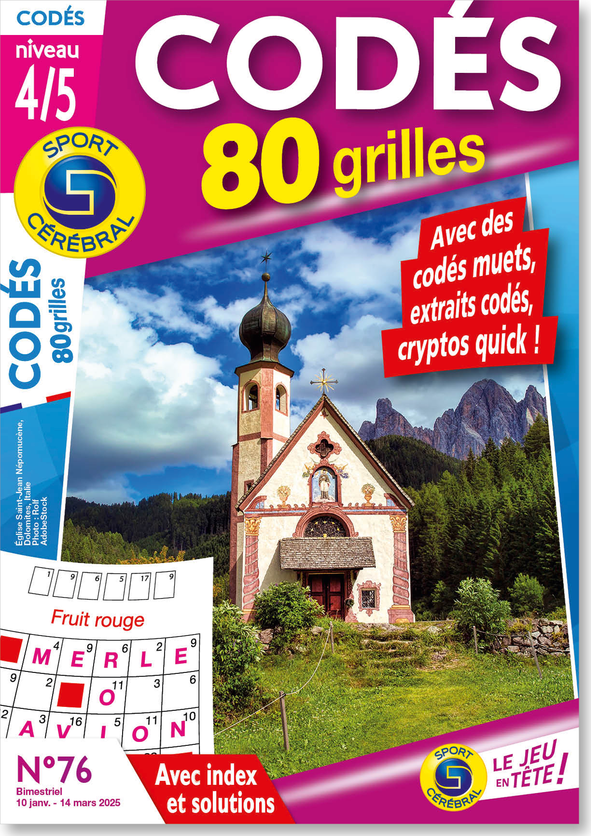 Codés 80 Grilles Niveau 4/5 Numéro 76