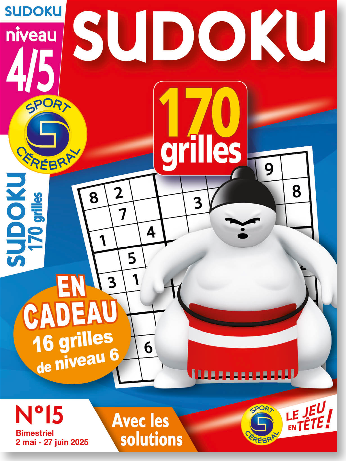 Sudoku 170 Grilles niveau 4/5 Numéro 15