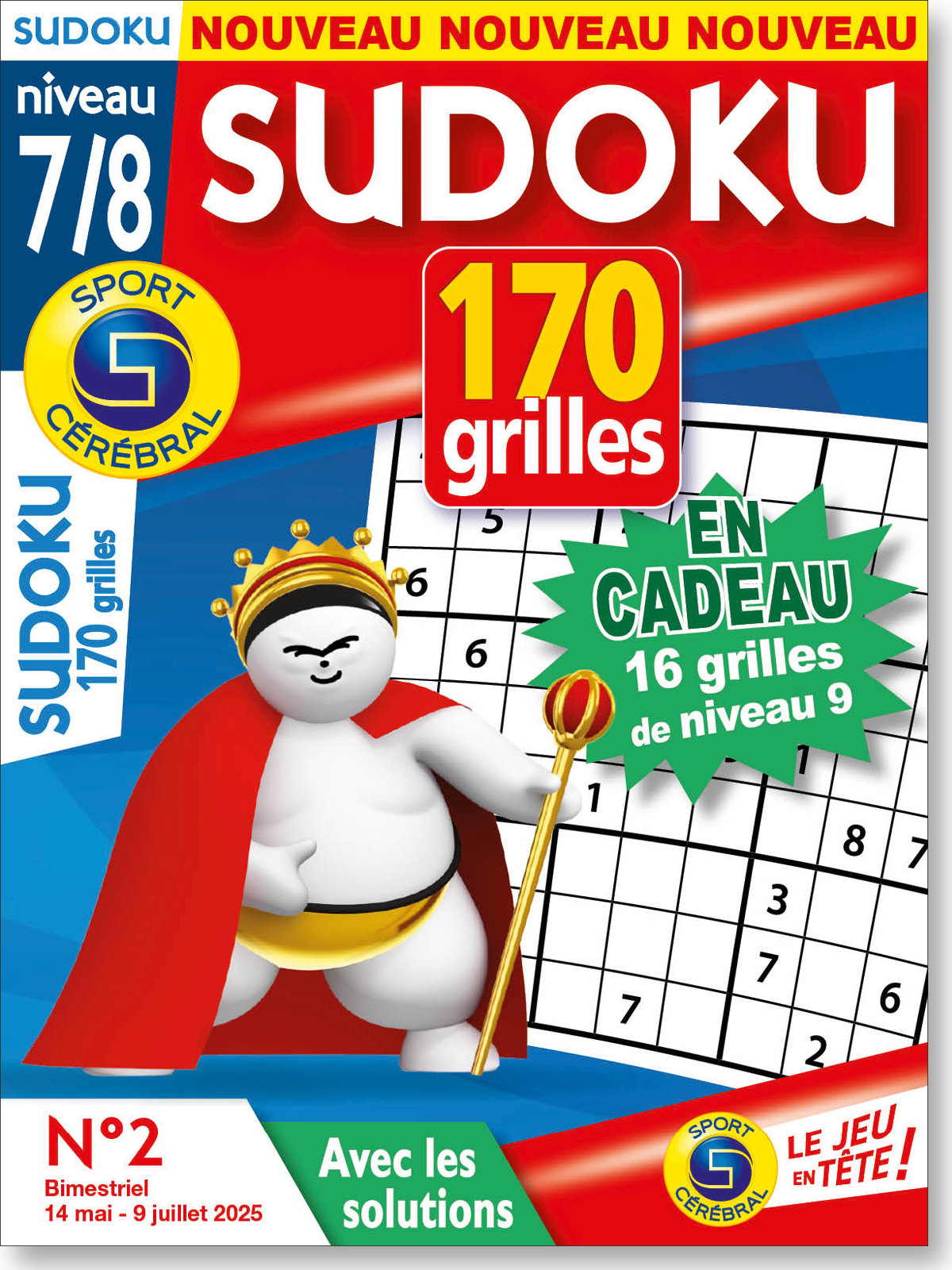 Sudoku 170 Grilles niveau 7/8 Numéro 2