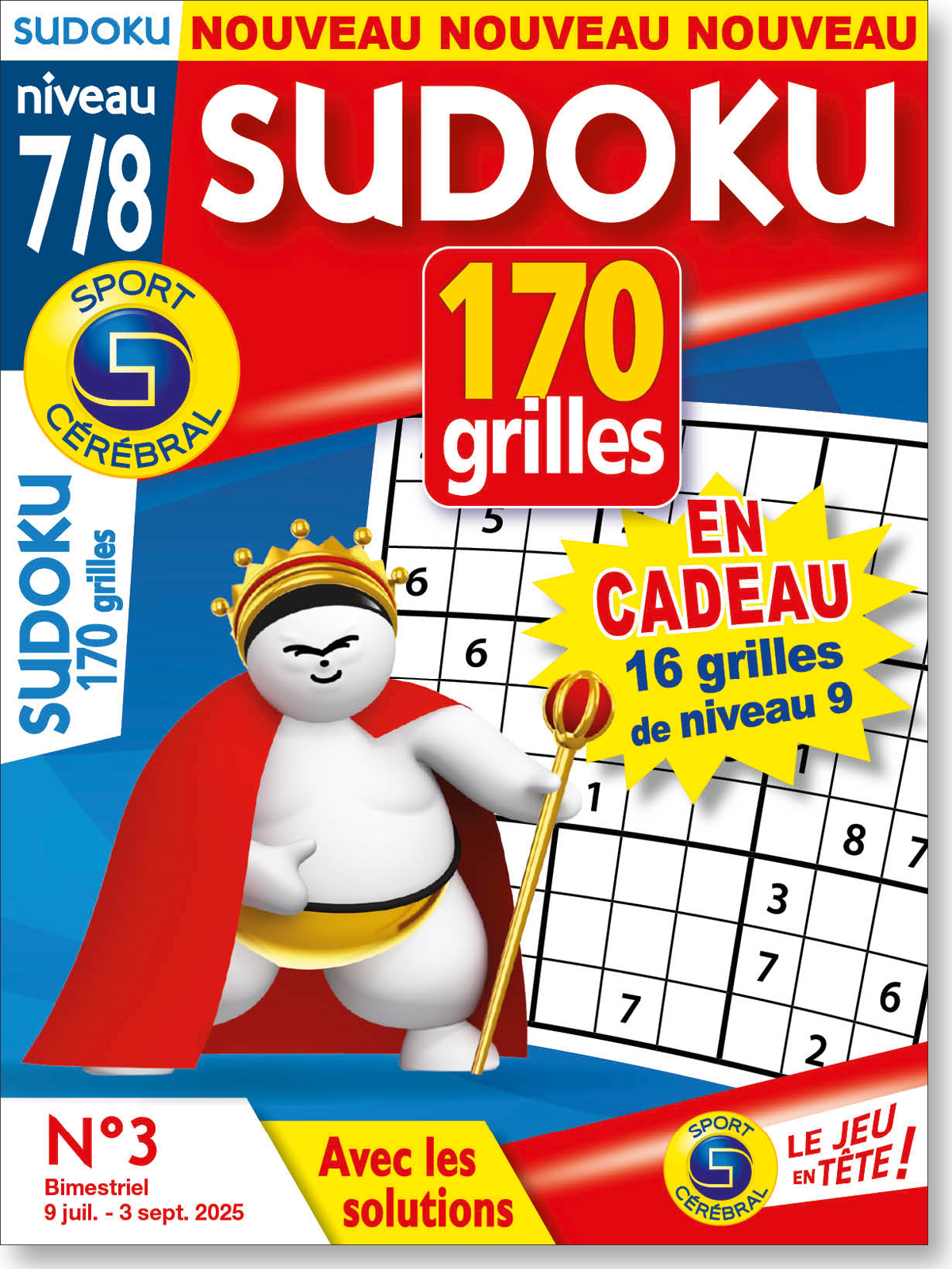 Sudoku 170 Grilles niveau 7/8 Numéro 3