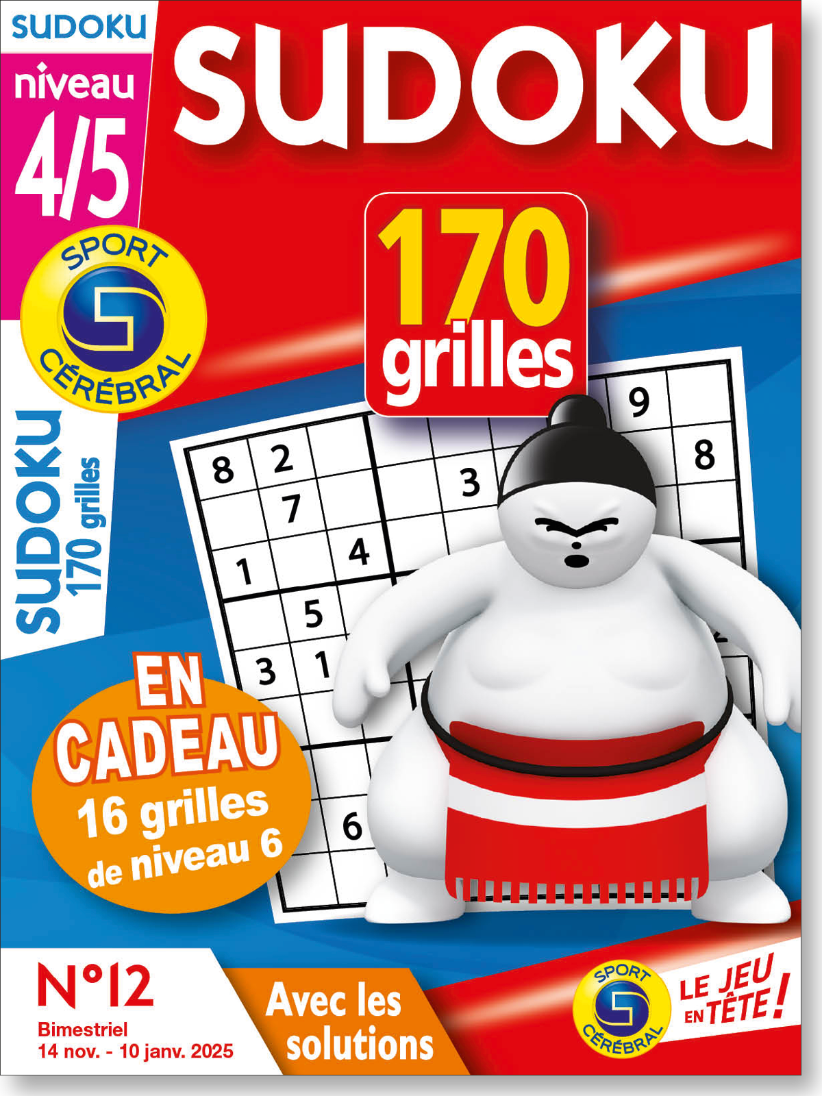 Sudoku 170 Grilles niveau 4/5 Numéro 12