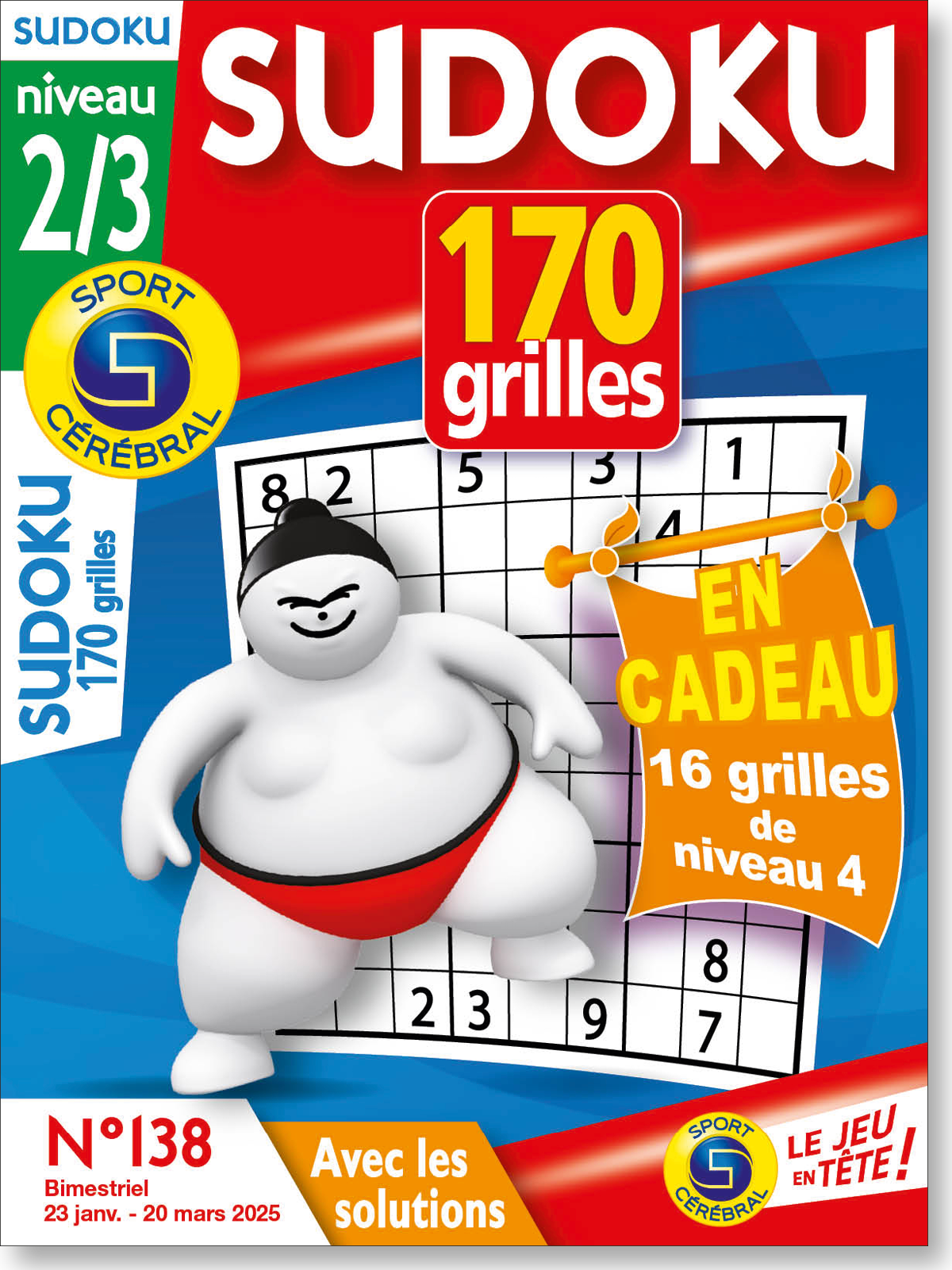 Sudoku 170 Grilles niveau 2/3 Numéro 138