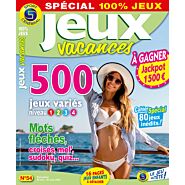 Jeux Vacances Spécial 100% jeux N°54