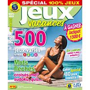 Jeux Vacances Spécial 100% jeux N°58