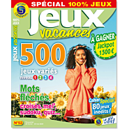 Jeux Vacances Spécial 100% jeux N°53