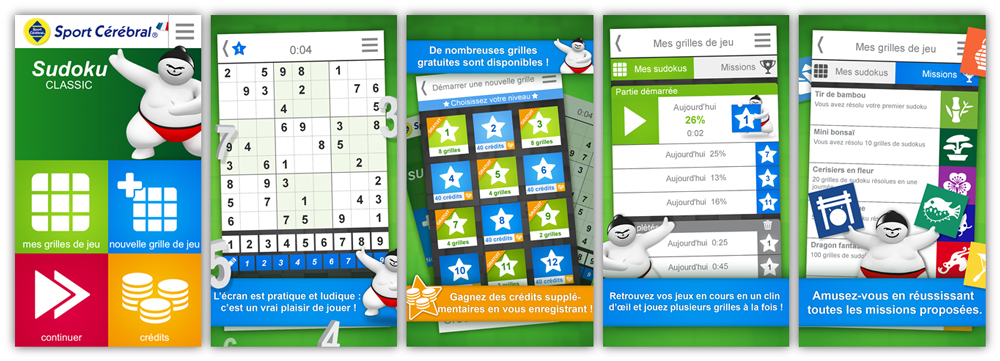 Application Sudoku mobile Sport Cérébral